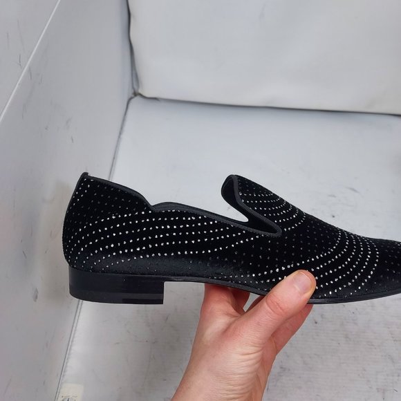 Christian Louboutin Men's Dandy Chick Black Crystal Shoe Loafer - Picture 8 of 10